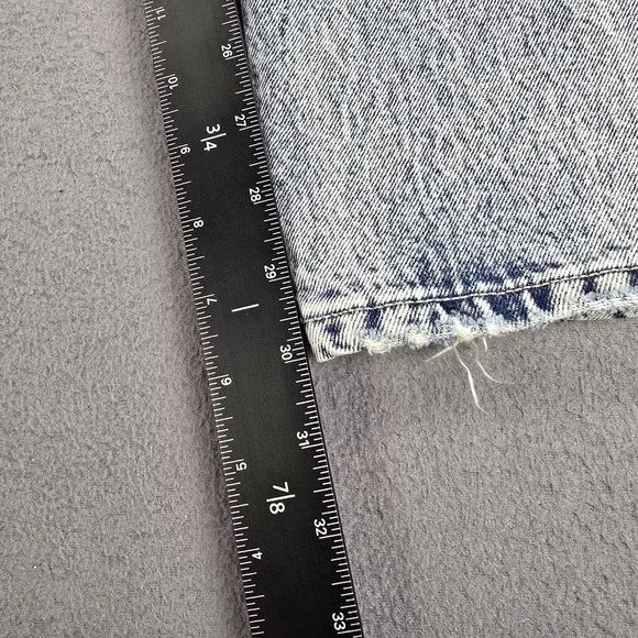 Grlfrnd Helena Jeans Womens 25 Blue Acid Wash High Rise Straight Distressed - Picture 8 of 13